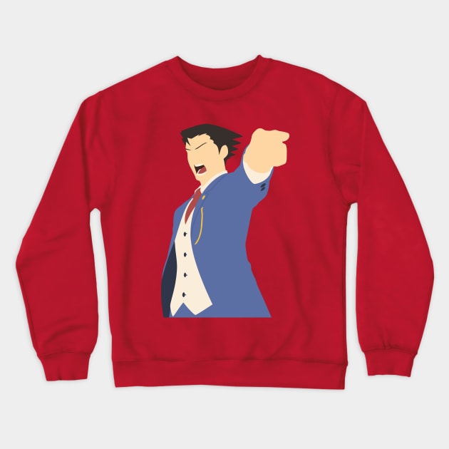 Ace Attorney - Pheonix Wright Crewneck Sweatshirt by billistore